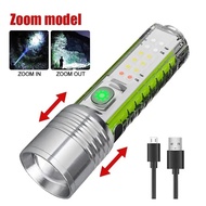 BMT Zooming Flashlight 520A LED Flashlight Super Bright With White/Red/Blue/Purple Light And Strong 