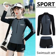 Swimsuit for women and Man Long sleeved Mens 2 piece Swimwear Beach wear Swimming suit Surfing suit