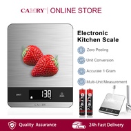 Camry 5kg/1g Digital Kitchen Scale Stainless Steel Food Weighing Scale Weigh Mini Cooking Baking Mea
