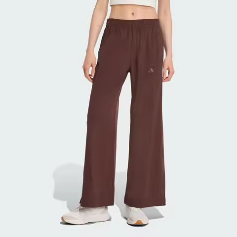 Adidas genuine 2026 Spring Women's Elastic Waist Wide Leg Long Pants KA5350