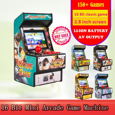 2.8-inch 16-bit Mini Handheld Video Arcade Game Portable Console (Built-in 150+ Classics Retro Game 
