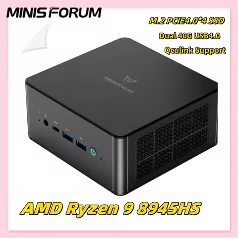 EOVOE UM890 UM880 PRO Ryzen 9 8945HS Mini PC DDR5 5600MHz M.2 PCIE4.0*2 SSD OCulink 2*2.5G RJ45 Desk