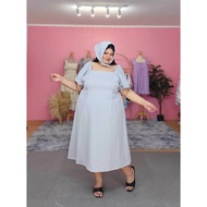 Long Dress Crush Fabric + Large Size Headscarf Bust 50-62 Inches (D63)