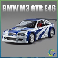 1:24 BMW M3 GTR E46 Diecast Toys Car Model Cars Alloy Toy Collection Gift For Boys Kids