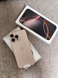 Apple iPhone 16 Pro 256GB A18 Pro 蘋果 2024/10官方購入 送神腦門市保護貼兌換券一張 二手極新機 沙漠金🌸