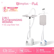Simplus Pink 2 in 1 Iron Steam Garment Steamer丨2000W丨34g/min Steam Output | Ironing Board丨Rotatable 