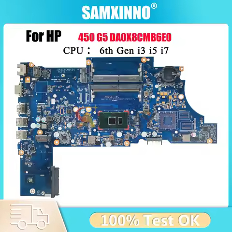 DA0X8CMB6E0 Laptop Motherboard For HP ProBook 450 G5 470 G5 With i3 i5 i7 CPU UMA DDR4 L23103-601 10
