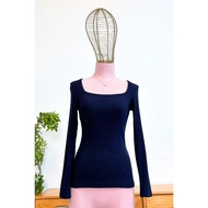 Frame Long Sleeves Top Navy