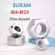 [XM] Fine thread Hex Nut Fine thread Nut M4-M24 304 Stainless Steel Hex Nut Fine thread