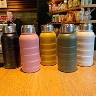 1000ml Stainless Steel Caterpillar Water Bottle Vacuum Insulated Korean Tumbler Thermos Cup Large Ho