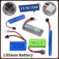 COD 11.1V 62*18*15mm Bateri SM-2P Plug With USB Charger Rc Rechargeable Battery 7.4V (SM-2P+XH-3P)
