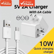 Fast Charge Kit 5V/2A QC3.0 USB Port Charger Adapter With 6A Cable For Micro/Type-C/iPhone  Kit Peng