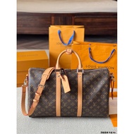 Cowhide keepall 45 Travel Bag Airport Bag Airport Big Bag Locomotive Goddess Bag BKJF