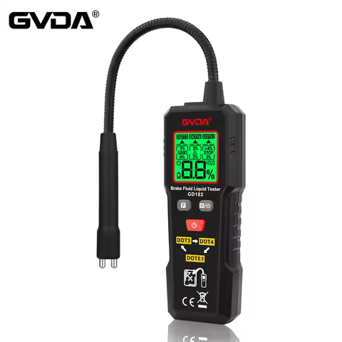 GVDA Car Brake Fluid Liquid Tester For DOT3/DOT4/DOT5.1 Brake Oil Quality Check Analyzer Sound Light
