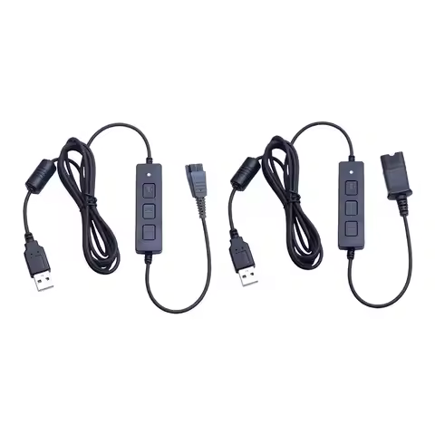 Headset Quick Disconnect Connector Qd Cable to USB Plug for Jabra for