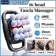 Electric Massager Gun 16-head Fascia Massager Multi-head Deep Relaxation Massage for Cervical Lumbar