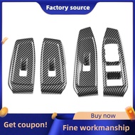 For Ford Ranger Everest 2023 Car Window Glass Lift Button Switch Cover Trim Door Armrest Panel Carbo