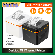 VBDFB Wireless Mini Pos Printer Invoice Thermal Receipt Printer Impresoras Termicas Bluetooth Wifi USB for Retail Shop Kitchen CVBHE