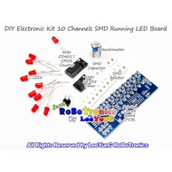 Running LED Light Lamp DIY Electronic Kit NE555+CD4017 Adjustable Speed