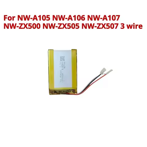 For Sony Walkman NW-A105 NW-A106 NW-A107 NW-ZX500 NW-ZX505 NW-ZX507 Player 3 Wire Battery