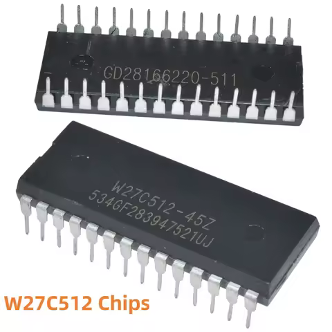 1/5PCS W27C512 IC Chips Domestic W27C512-45Z 28 DIP IC EEPROM 512KBIT Original Integrated Circuits 5