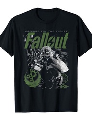Men's Fallout Vault-Tec Logo T-Shirt Brotherhood Characters Gaming Apparel Fan Casual Event Tee