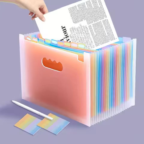 25 Layer Vertical Folder Expandable A4 Folder, Color Index Label Storage Bag, Expandable Organ Bag I