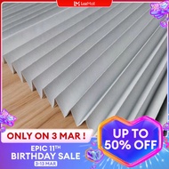 WEFILM Roller Blinds Shade Curtain Sun Protection 100% Opaque Window Shades Zebra Pleated Blinds for Window Living Room Office Home Bathroom with Clips