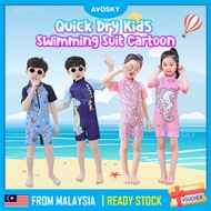 AVOSKY Swimming Suit Kid Baju Renang Budak Cartoon Cute Quick Dry Muslimah Swimsuit Kanak Kids Girl 