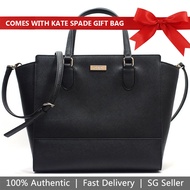 Kate Spade Handbag With Gift Paper Bag Crossbody Bag With Gift Bag Laurel Way Hadlee Satchel Black # WKRU5317