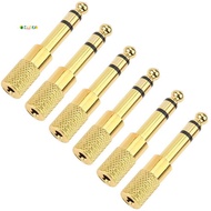 Quarter Inch Adapter, 6.35mm (1/4 Inch) Male to 3.5mm (1/8 Inch) Female Headphone Jack Plug, Gold 6 