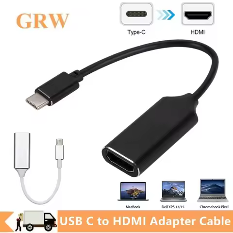 4K USB C to HDMI-compatible Adapter Cable Type-C to HDMI-compatible Converter for Thunderbolt 3 USB