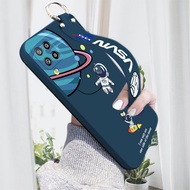 (Wristband Stand) Casing For Samsung Galaxy A42 5G A32 4G A32 5G A52S 5G A72 4G/5G Cartoon Astronaut Cover Silicone Case