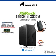 ASRock DESKMINI X300W AMD Ryzen Mini PC Barebone DIY Desktop - RYZEN 5 5600GT RYZEN 7 5700G RYZEN 3 