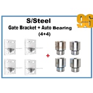 [SUS304] Auto bearing stainless steel with support bracket / main gate bearing / gate bracket 4"x5"