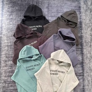 QH8I erd Melancholy Fu Second Generation Retro Slogan Washing Hooded Sweatshirt Heavy Industry High 