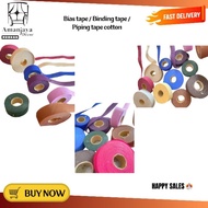 Bias Tape / Binding Tape / Piping Tape Cotton TC untuk kemesan leher, hujung tangan 🧶🏠 (order by met