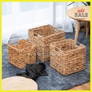 PREMIUM water hyacinth square storage basket woven water hyacinth basket/