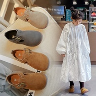 [Hi Baby]1-14 Y Children's Shoes Leather Shoes Autumn New Boy Shoes Girls Korean Retro Birkenstock S