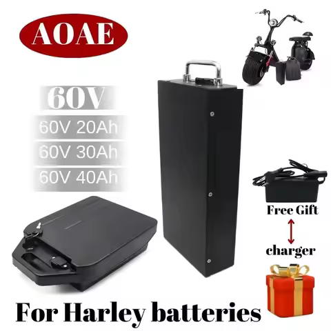 For Harley 60V 20Ah 30Ah 40Ah Waterproof 18650 Lithium Battery Suitable For CityCoco Electric Scoote