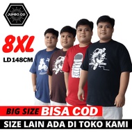 HITAM T Shirt Baju Kaos 8XL Distro Oversize Boys Super Size ld 148 Jumbo Big Size Men Contemporary S