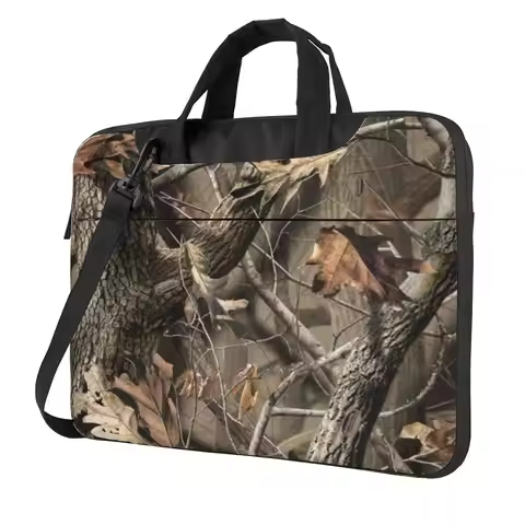 Real Tree Camouflage Laptop Bag Protective Case Computer Bag 13 14 15.6 Inch Crossbody Laptop Pouch 