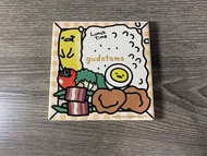 [全新] gudetama 蛋黃哥的一天/豪華美食饗宴 限量兩用磁鐵+吸水陶瓷大杯墊_營養午餐款