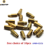 ZSDTRP 10pcs Carburetor Main Jet M5 Thread for BD CRS FCR FCR-MAX PD PE PJ PWK PWM Carbs Injector No