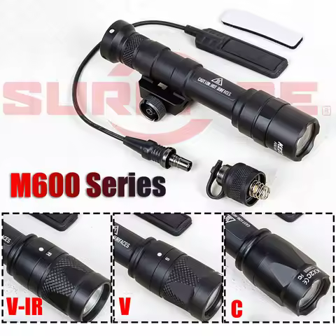Surefire M600 M600B M600C M600V IR LED SF Light Scout Dual Switch Tactical Flashlight for HK416 AR15