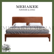 MERAKEE King/Queen Bed Frame Solid Wood Bedroom Furniture Bed Frame+Bedside Table Set YF993