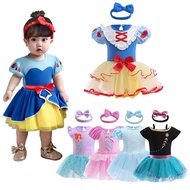 Princess Dress for Baby Girl, Mermaid Alice Anna Elsa Dress for Kids Girl White Snow Princess Costum