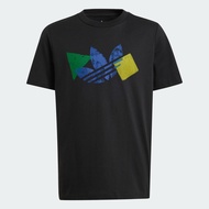 adidas ไลฟ์สไตล์ เสื้อยืดพิมพ์ลาย เด็ก สีดำ IY5451