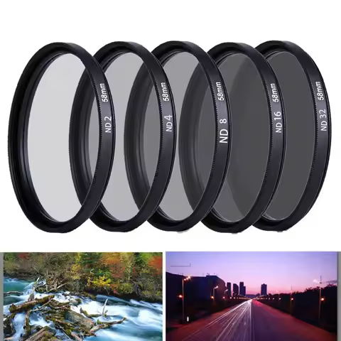 37 49 52 55 58 67 72 77 82mm Neutral Photography Density ND 2 4 8 16 32 Lens Filter Camera for Canon