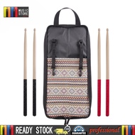 5A/7A Jazz Drumstick Set Ethnic Style Oxford Cloth Large Capacity Handheld Drumstick Bag